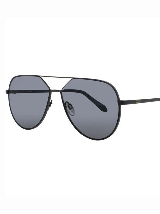 QUAY HOLDPLEASE NO-NS-2593-BLK-SMK Black Aviator Frame/Smoke Lens Sunglasses NEW